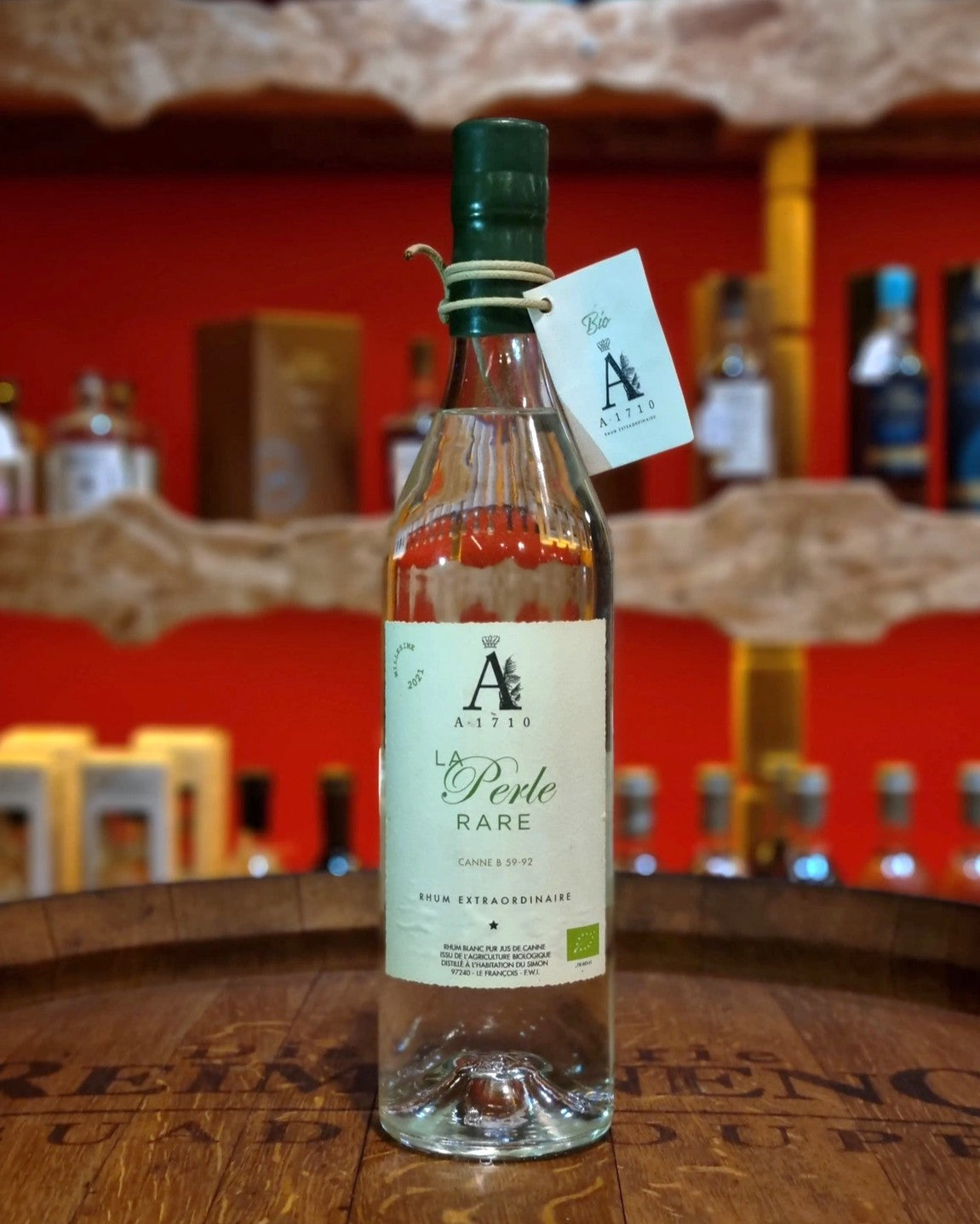 A1710 - La Perle Rare Millésime 2021 - Canne B59-92 - Rhum Blanc Bio - 70 cl - 54,1%