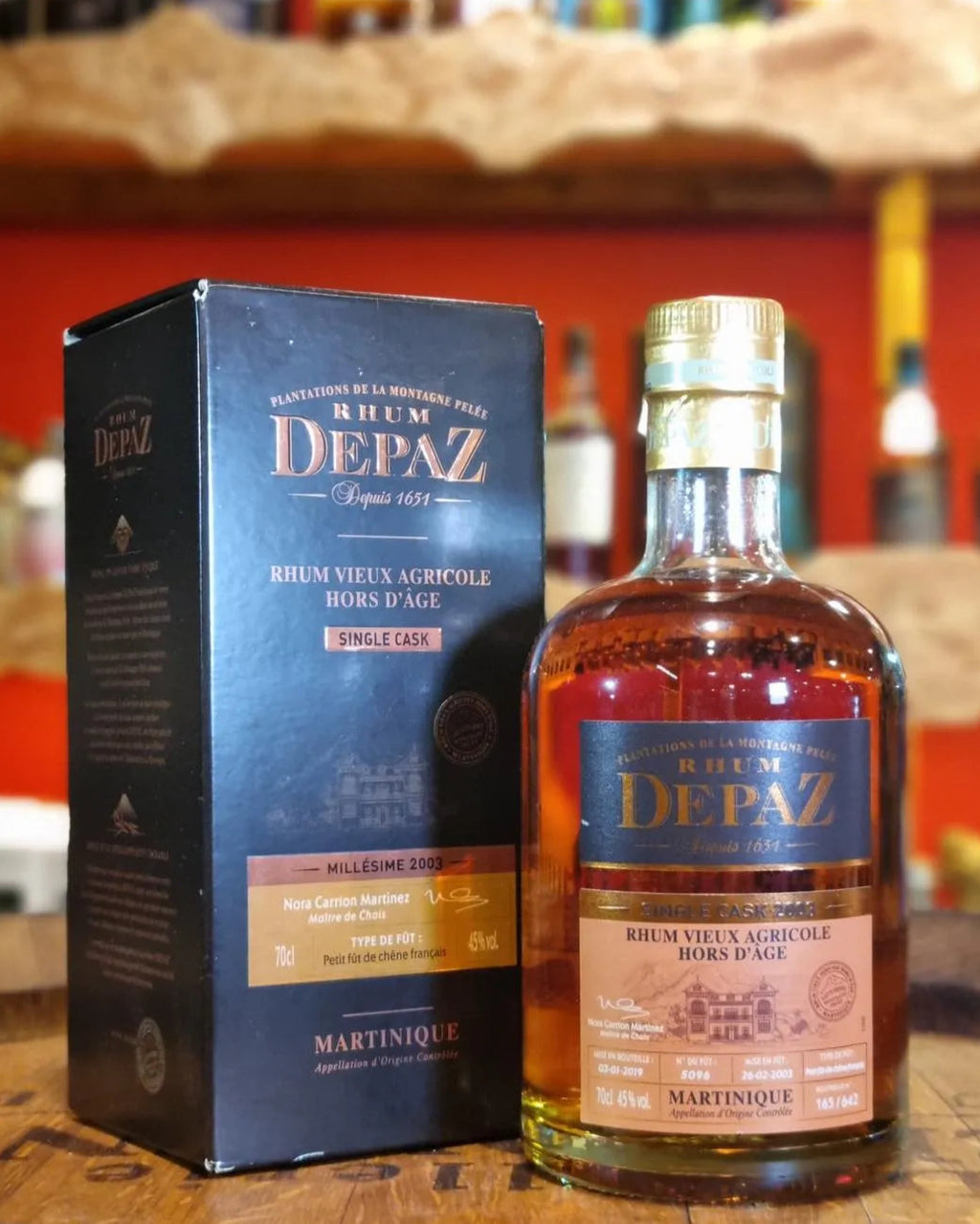 Depaz - Single Cask 2003 11 ans - Rhum Hors d'âge - 70cl - 45% Rhums Prestiges