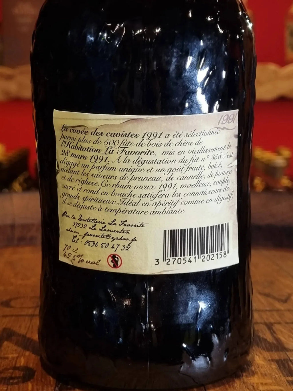 La Favorite - Cuvée Spéciale des Cavistes fût #359 20 ans - Millésime 1991 - Rhum Hors d'âge - 70cl - 42,5% Ma boutique